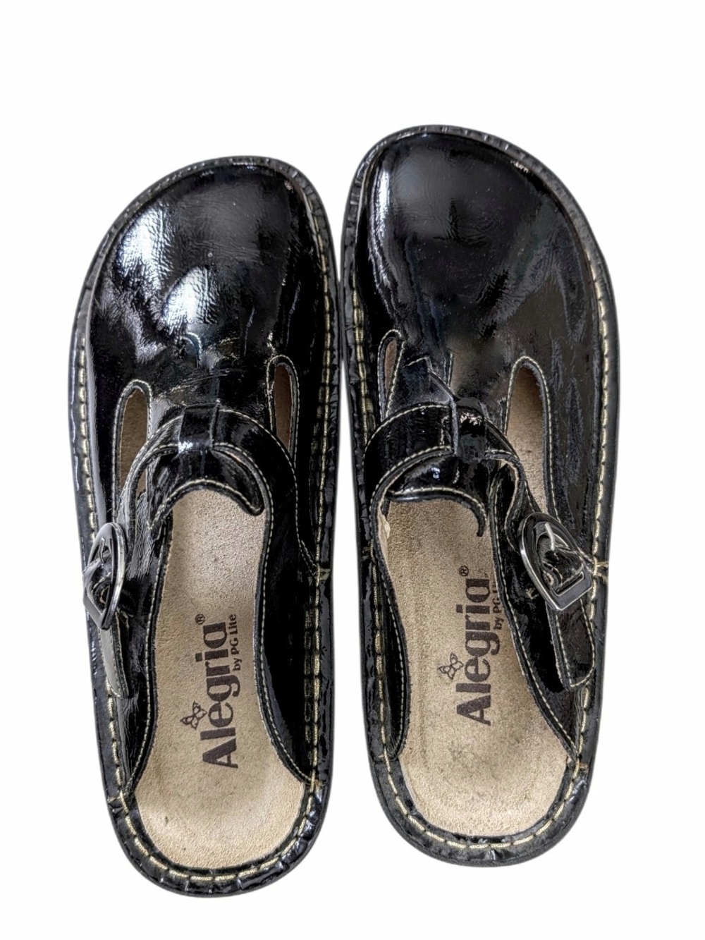 Alegria Seville Black Patent Leather Clogs - Like New - Size 39 (US 9) - Picture 3 of 6